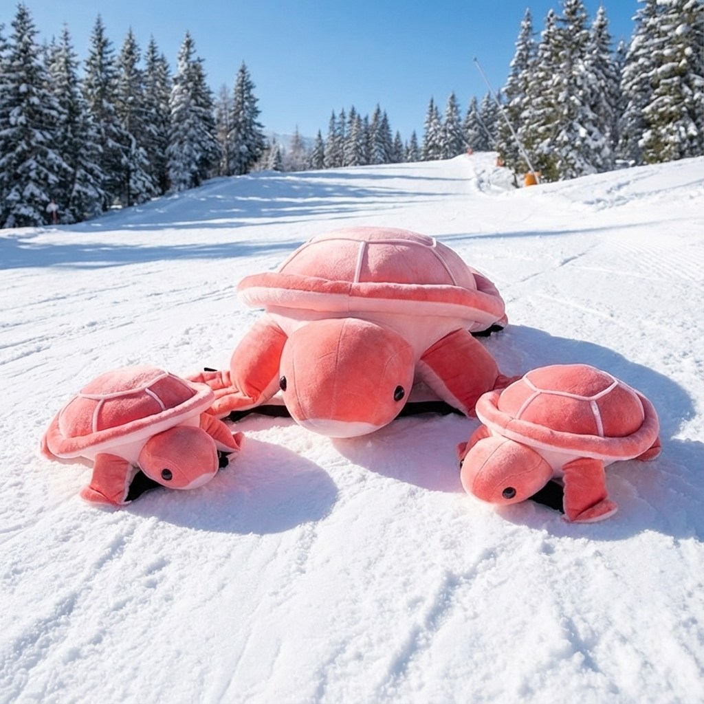 Snow Impact Protector – Plush Turtle Cushion for Kids & Adults